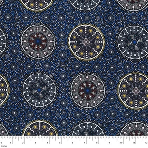 Tela Wildflower After Rain Azul 44" de M&S textiles, WARB, algodón - Imagen 1 de 1