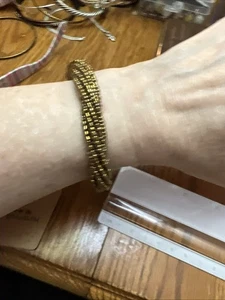 Vintage Perlen Armreif Armband interessant keine Spuren B1084 - Bild 1 von 5