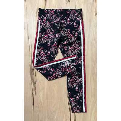 Leggings ajustados Lorna Jane Electric Bloom A/B florales a rayas talla XS Foto 1 de 4