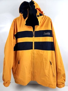 Seattle Men’s Cheneral Sports Reversible Jacket Waterproof Size XL Navy/Gold - Picture 1 of 8