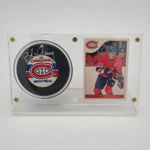 Disco de tarjeta de hockey autografiado por Bob Gainey de los canadienses de Montreal y la NHL en un estuche - Imagen 1 de 14