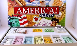 AMERICA IN A BOX Board Game! Monopoly Style Game - Picture 1 of 8