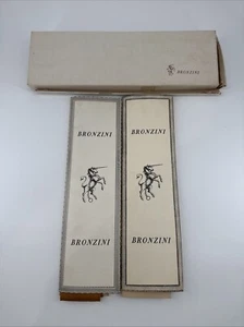 Vintage BRONZINI SEIDE Krawatte DORSET Print 2er Set E - Bild 1 von 14