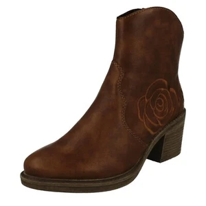 Mujer Rieker Y1250 Detalle Rosa Botines - Imagen 1 de 10