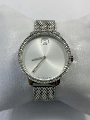 Movado BOLD Shimmer Crystal Quartz Stainless Steel Ladies Mesh Watch 3600840 - Image 1 of 4