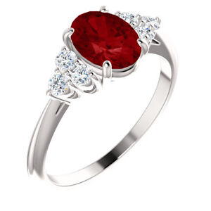Chatham Created Ruby & 1/4 CTW Diamond Ring In Platinum