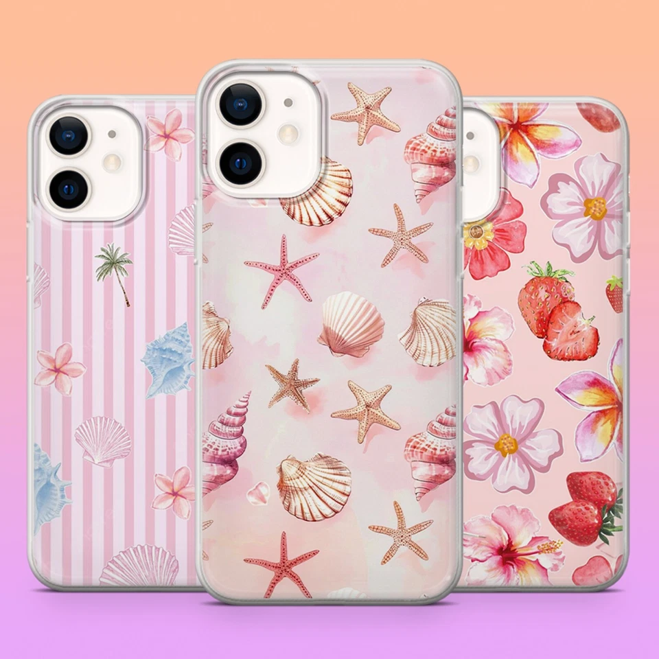 Funda de teléfono rosa de verano para iPhone 16 15 14 13 para Pixel 9 8pro para Samsung s24 Foto 1 de 4