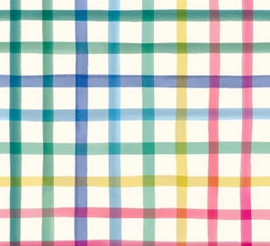 Lewis & Irene Quilting Fabric - Picnic Multi Colour Check - Cotton Craft Fabric - Picture 1 of 6