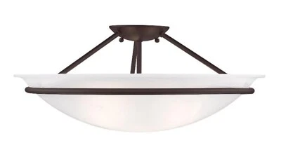 Livex Lighting 4825-07 Newburgh 3-Light Ceiling Mount, Bronze - Image 1 of 4