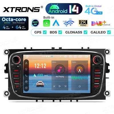 7" Android 14 8-Core 64G Car Radio GPS Stereo For Ford Focus Mondeo C-Max Galaxy - Image 1 of 4