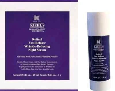 Kiehl's Retinol Fast-Release Wrinkle Reducing Night Serum 0.94oz& 1g New In Box - Image 1 of 4
