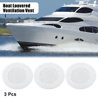 3pcs 6" Boat Louvered Ventilation Vent Stainless Steel Venting Panel Cover White