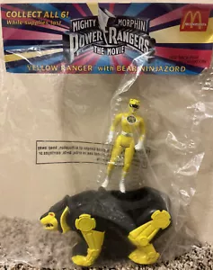1995 McDonalds Yellow Mighty Morphin Power Ranger with Bear Ninjazord UNGEÖFFNET - Bild 1 von 6