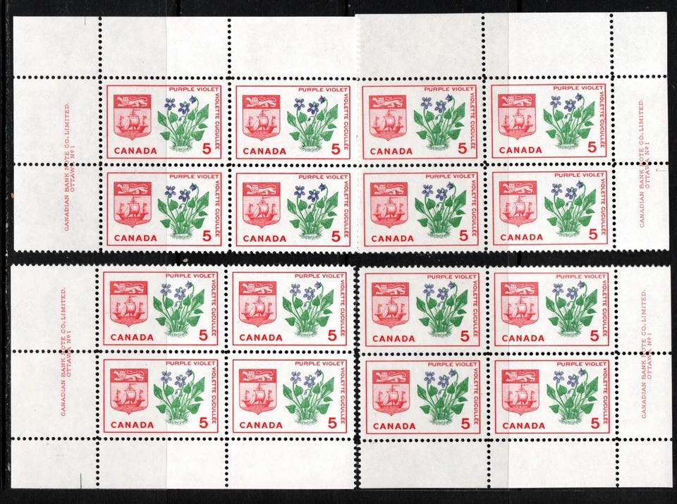 1964 / #421 Canada Flowers & Emblems - New Brunswick - Purple Violet cv$7 - Image 1 of 1