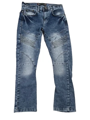 Pantalones de mezclilla elásticos de moto Akademiks para niños talla 12, 27x26 Foto 1 de 3