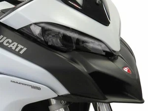 Ducati Multistrada 1200 15-2018 Dark Tint Headlight Protectors by Powerbronze - Picture 1 of 2