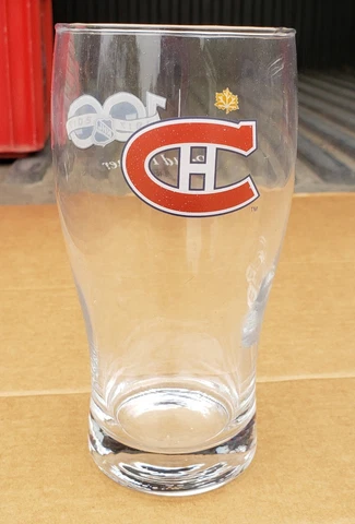 Montreal Canadiens Beer Glass Molson Canadian NHL 100th Anniversary 1917-2017 Cover