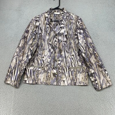 Chicos Jacket Womens 2 / Large Animal Print Abstract Windbreaker Lightweight - Image 1 of 4