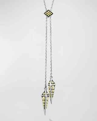 LAGOS KSL Collar Bolo Lariat Gota Pirámide 2 Tonos Oro 18k y Plata de Ley Foto 1 de 4