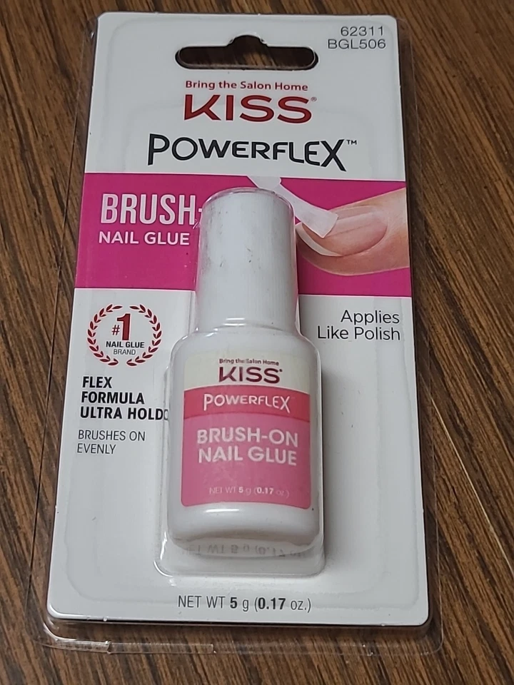 Kiss Powerflex Brush-on Nail Glue 0.17 Oz 731509623116