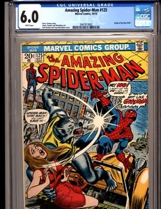 AMAZING SPIDER-MAN #125 CGC 6.0 WHITE PAGES  ORIGIN OF THE MAN-WOLF 1973 - Picture 1 of 3