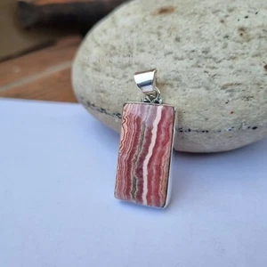 Rhodochrosite Gemstone 925 Sterling Silver Handmade Loved Gift Pendant PG4128 - Picture 1 of 5