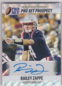 2022 Leaf Pro Set Metal Bailey Zappe 1990 Silver Wave Rookie Auto RC #20/40 - Picture 1 of 2