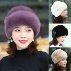 Middle-aged Women Cap Winter Thickened Imitation Fur Mom Hat Outdoor Keep Warm