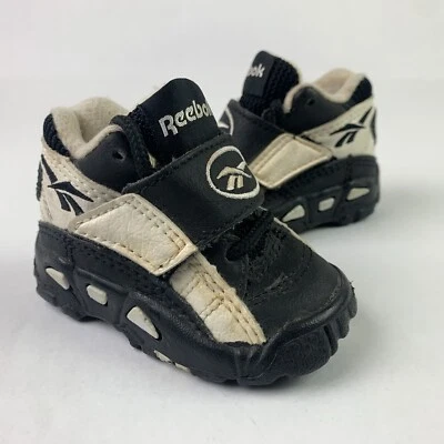 VTG 90s Reebok Classic Toddler Baby Shoes Sneakers Sz 2 Lace Up w/ Strap - Image 1 of 4