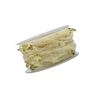  1 Rolle 5M Weihnachtsperle Band Kunststoff Pentagramm Perlen Garn Girlande Band - Bild 1 von 4