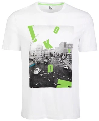 Camiseta gráfica ID Ideology para hombre City Street blanca grande 40-42 y 2XL46-48 Foto 1 de 2