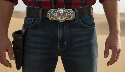 Lafd Los Angeles County Fuoco Divisione Fondato 1888 Metallo Argento Belt Fibbia - Immagine 1 di 4