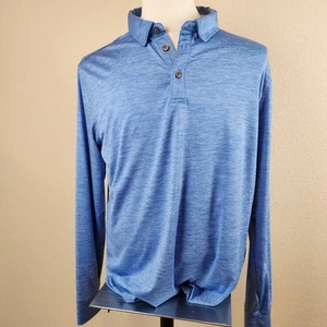 Polo Anderson Ord uomo Lg blu abbigliamento performance golf manica lunga nuova senza etichette - Foto 1 di 8