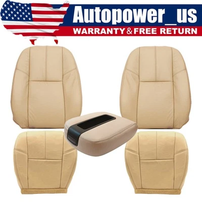 Кожаный чехол на сиденье передний низ и верх постное сзади желтовато-коричневый для 07–14 GMC Sierra Yukon - Изображение 1 из 4