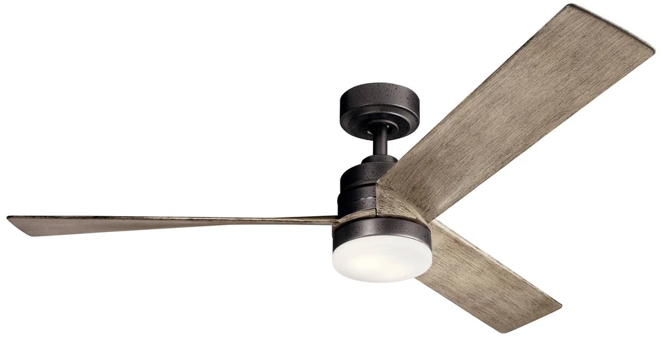 52" Kichler Spyn Anvil Iron LED Ceiling Fan with Wall Control - Image 1 of 1
