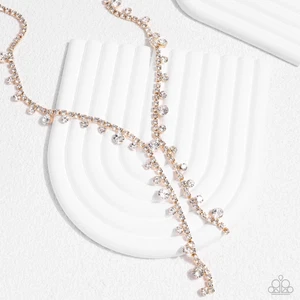 Collar de Oro Paparazzi GLITTERY GETAWAY NUEVO CON ETIQUETAS - Imagen 1 de 2
