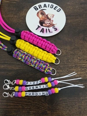 4 Frettchen Figuren 8 Geschirre & Namensschilder Infinity verstellbar Hase  - Bild 1 von 4