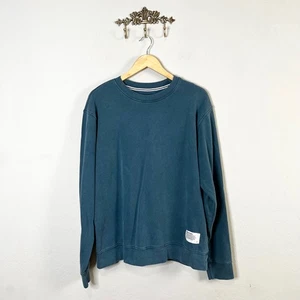 Sudadera American Giant Para Hombre Mediana Cuello Redondo Pullover Azul 100% Algodón EE. UU. - Imagen 1 de 7