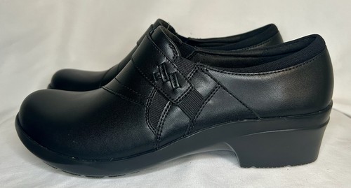 Mocassini Clarks Angie Pearl donna 11M neri in pelle scarpe comode nuovi