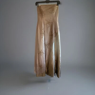 Vtg Morgan Co Prom Dress 5/6 Maxi Gown Fairy Whimsy 90s Y2K  Corset Gold Beige - Image 1 of 4