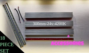 acdc Ultra-24 LED (18-Pack) 300mm 24v Highgrade Aluminium Light Fixtures (IP20) - Picture 1 of 18