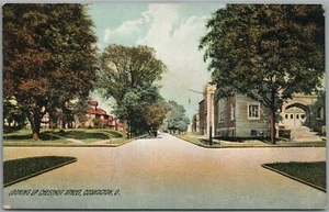 COSHOCTON OH CASTAÑO CALLE POSTAL ANTIGUA - Imagen 1 de 2