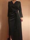 Embellished Collar Genuine Swarovski Wrap Dress Kaftan Size 8 Us Medium