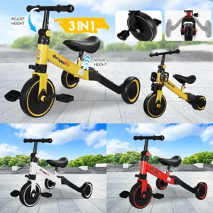 3 in1 Toddler Kid Ride on Toy Balance Bike Scooter Tricycle 1.5-4 Years Push Car - Picture 1 of 17