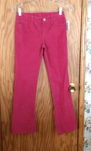 NWT New Girls Gap Kids Pink  Corduroy Pants Size 12 Regular button zip New - Picture 1 of 9