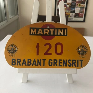 1963 RAC Zuid Brabant Grensrit Car Rally Rallye Participant Plate w/ Martini Ad - Picture 1 of 7