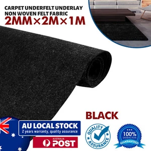 21.5ft2 2mm Black Felt Boat Marine Carpets Yacht Underfelt Non-Slip 2M Width - Picture 1 of 15