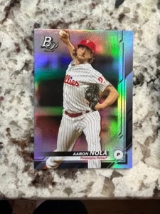 2019 BOWMAN PLATINUM CARD PHILADELPHIA PHILLIES AARON NOLA #65 - Picture 1 of 1