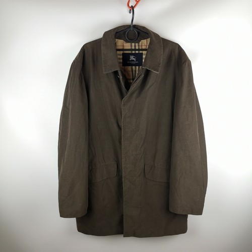 Trench con colletto a scacchi Burberry London marrone nova