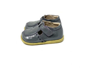Livie & Luca Gray Patent Leather T-Strap Mary Janes Infant's Size 5